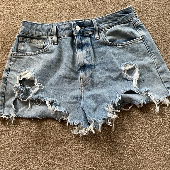 Forever 21 Pants - Forever 21 Blue Ripped Denim Shorts
